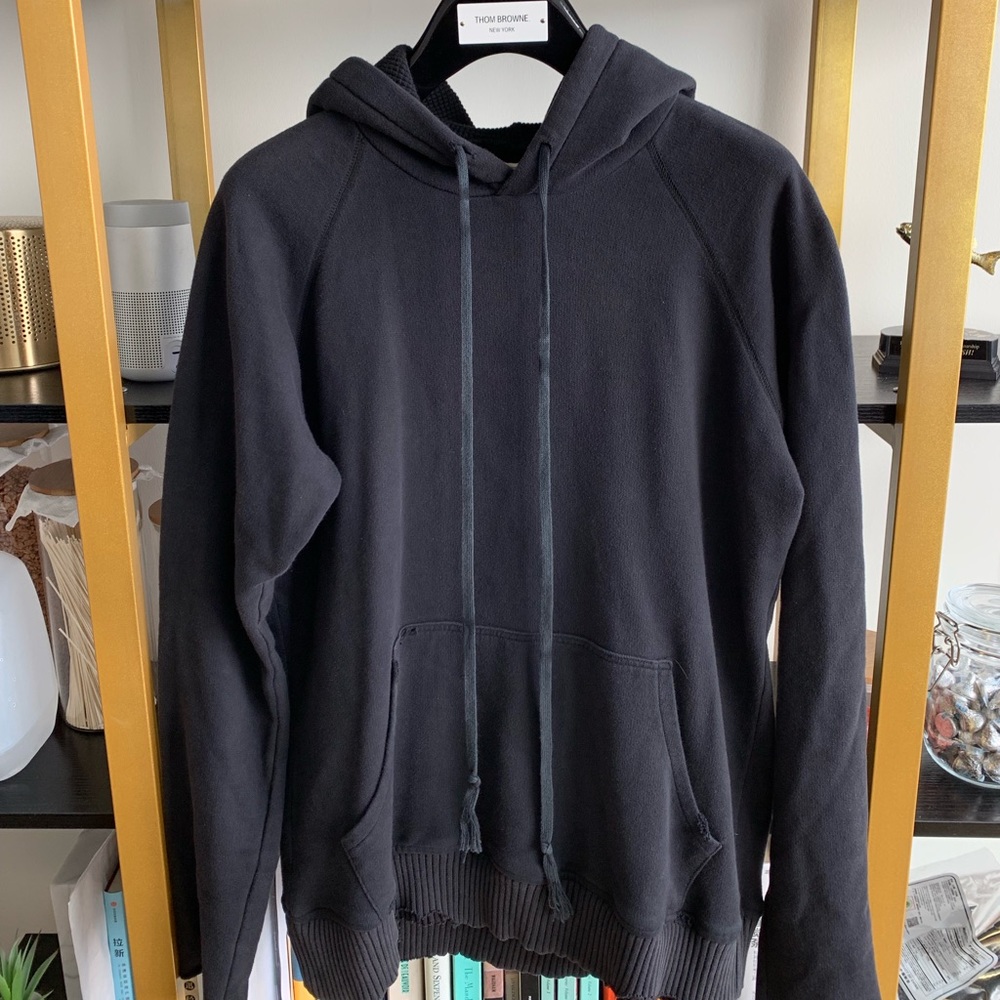 Greg Lauren Black Distressed Hoodie